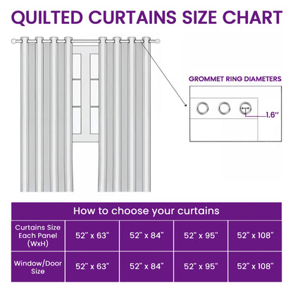 Luminous Roots Quilted Curtains GFTOTP16924