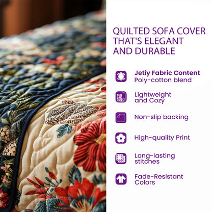 Ebony Glow Quilted Sofa Cover GFTOTP17293
