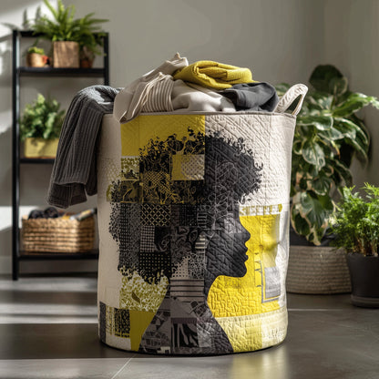 Golden Queens Quilted Laundry Basket GFTOHD11281