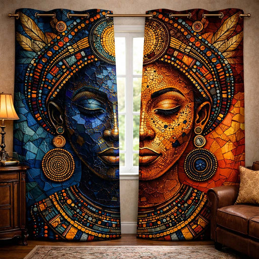 Sacred Melanin Beauty Quilted Curtains GFTOHD13594