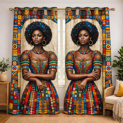 Cultural Feminine Power Quilted Curtains GFTOHD13598