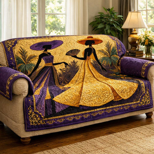 Golden Queens Quilted Sofa Cover GFTOHD14234