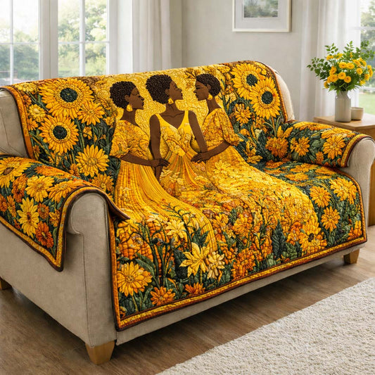 Golden Queens Quilted Sofa Cover GFTOHD14236