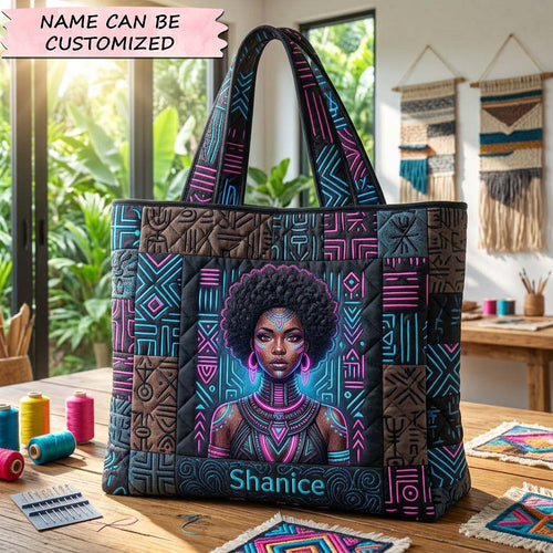 Neon Power Queen Quilted Tote Bag QTCUZ GFTOHD14533