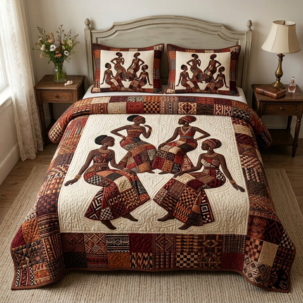 Tribal Grace 3-Piece Quilted Bedding Set GFTOHD14665