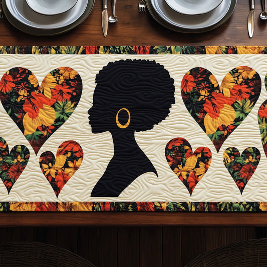 Juneteenth Love Bloom Quilted Table Runner GFTOHD6987