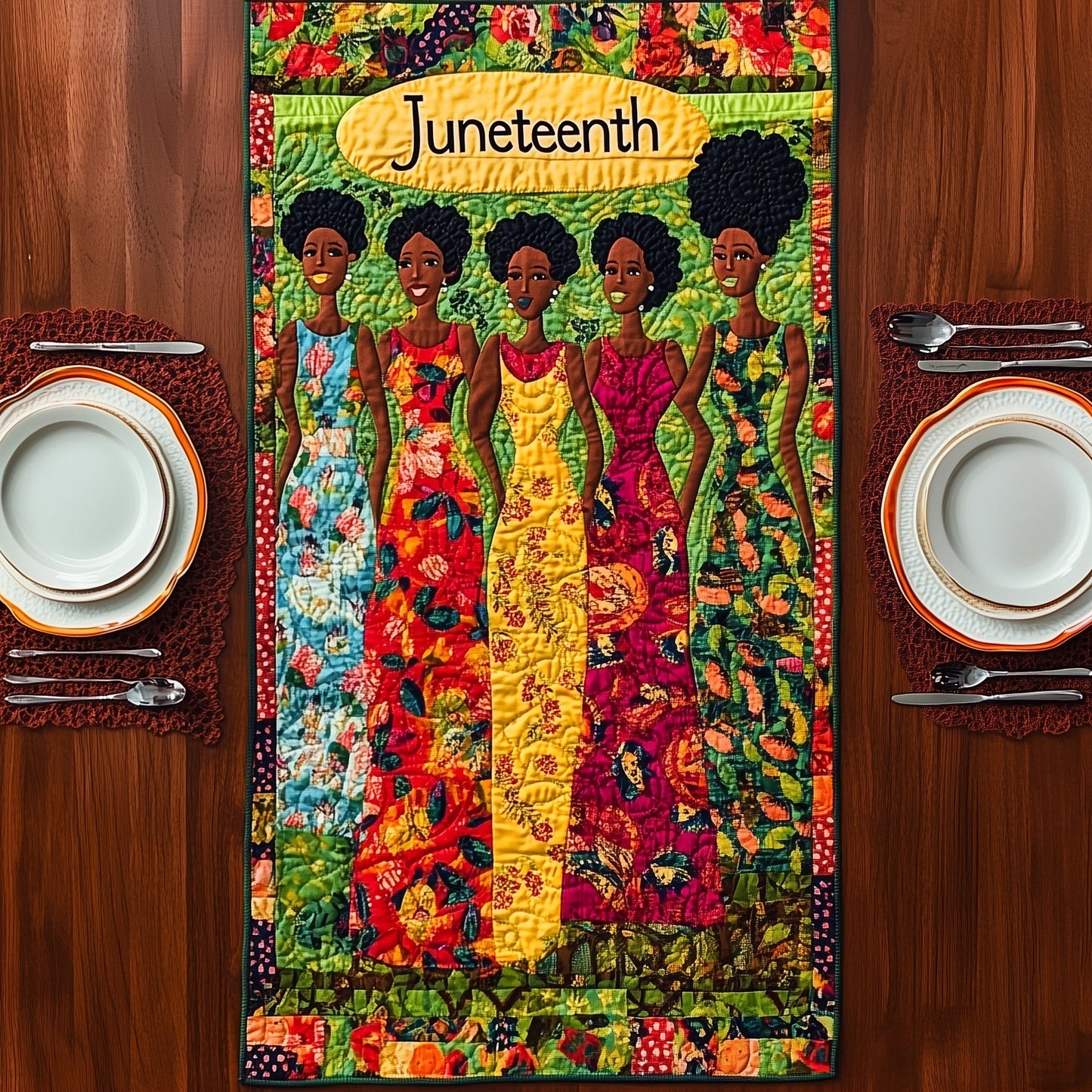Juneteenth Quilted Table Runner GFTOHD7096