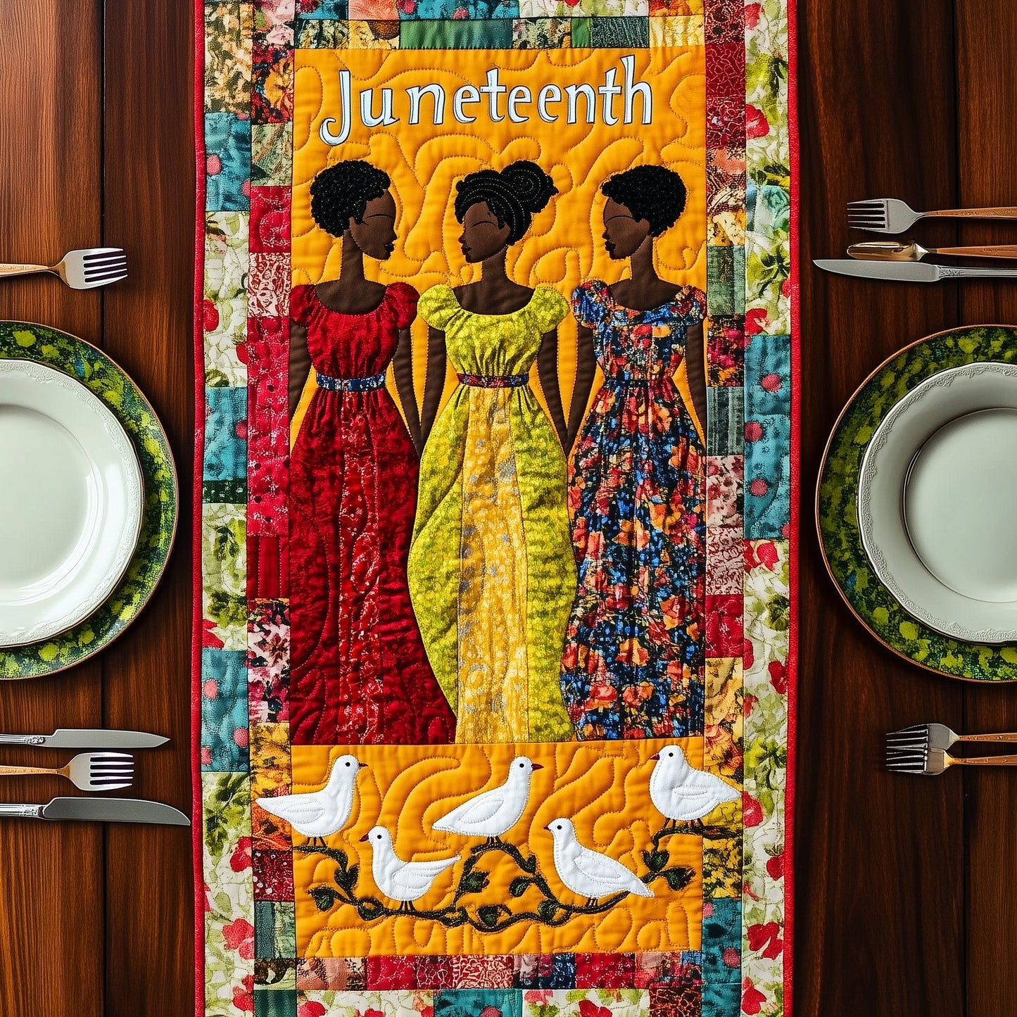 Juneteenth Quilted Table Runner GFTOHD7098