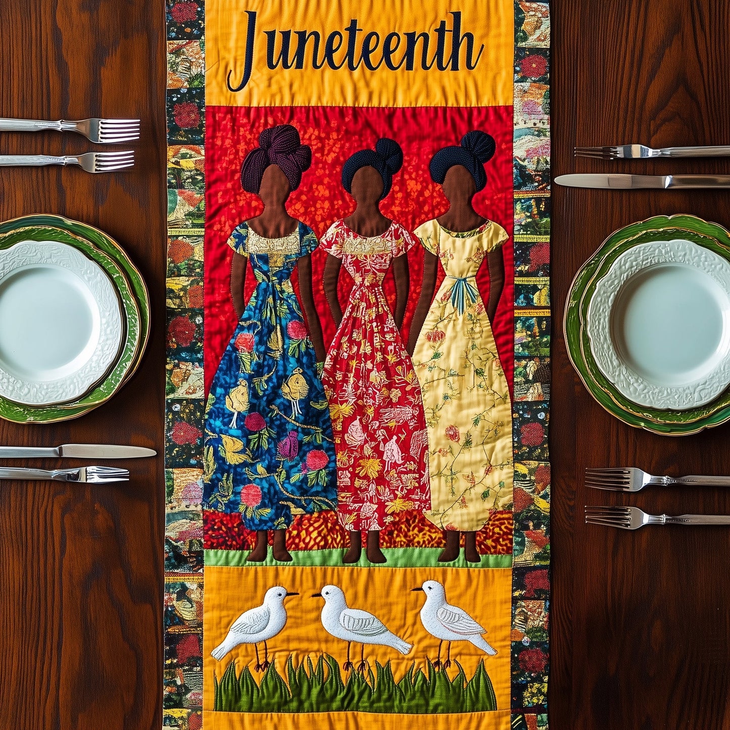 Juneteenth Quilted Table Runner GFTOHD7099