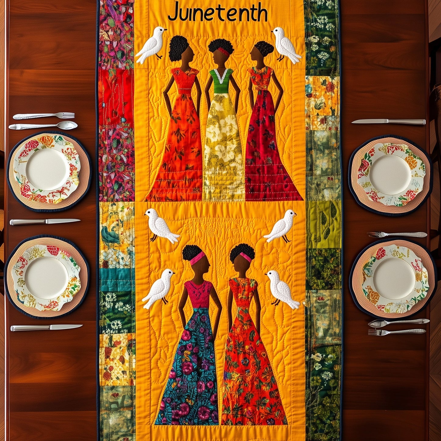 Juneteenth Quilted Table Runner GFTOHD7102
