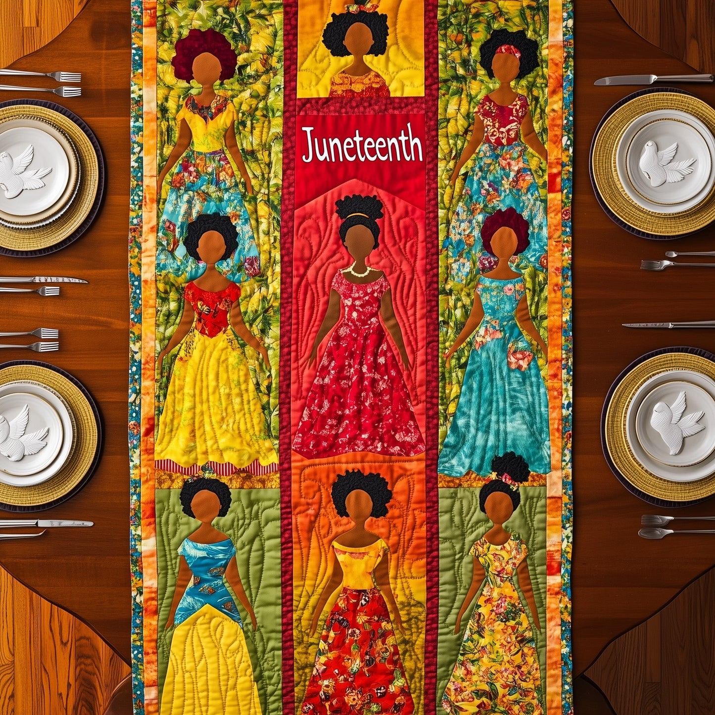 Juneteenth Quilted Table Runner GFTOHD7106