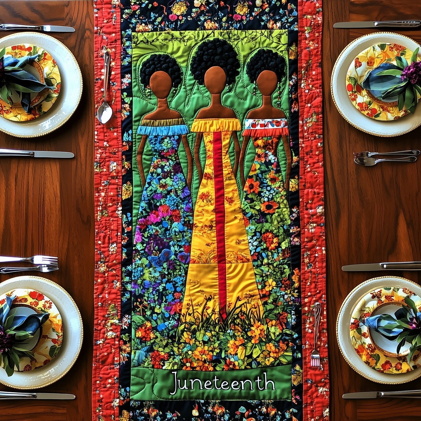 Juneteenth Quilted Table Runner GFTOHD7113