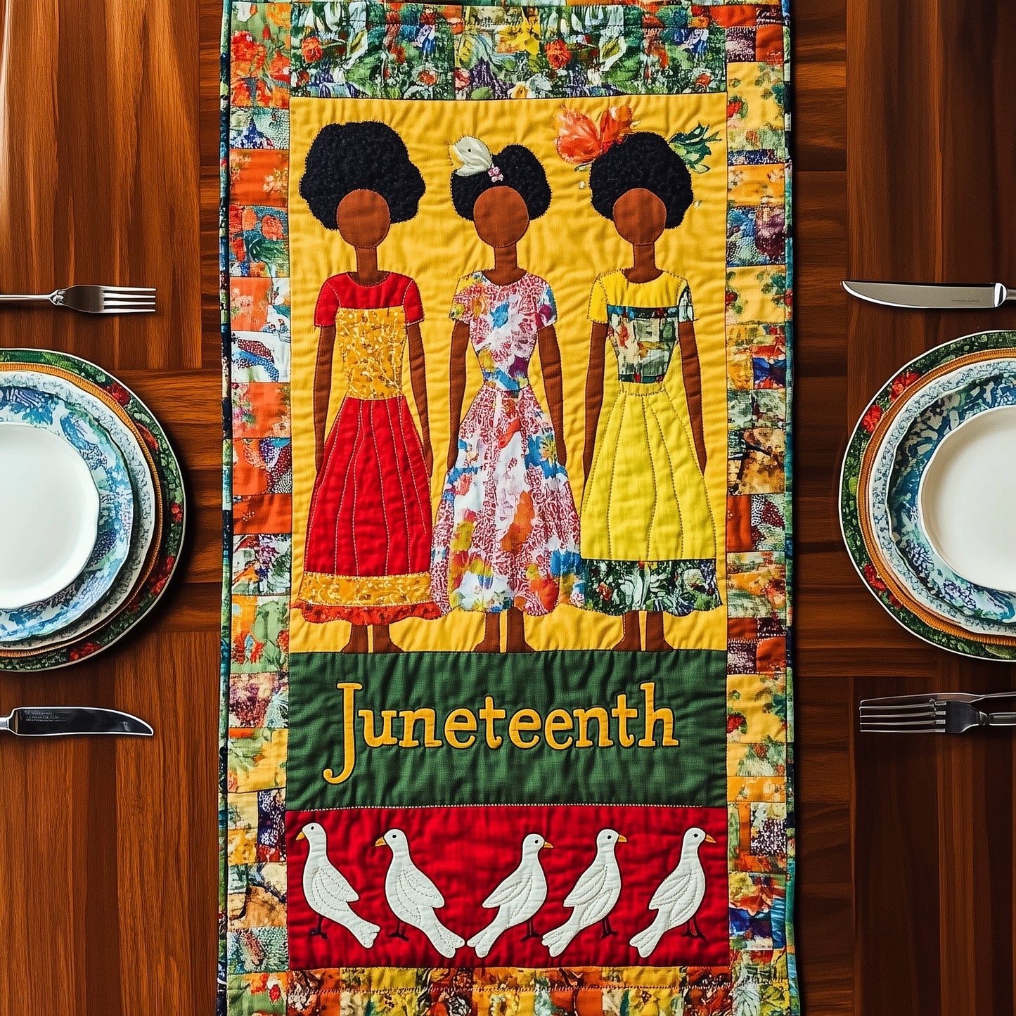 Juneteenth Quilted Table Runner GFTOHD7116