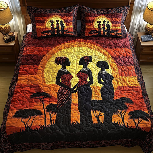 Queens of the Savanna 3-Piece Quilted Bedding Set GFTOHD7981