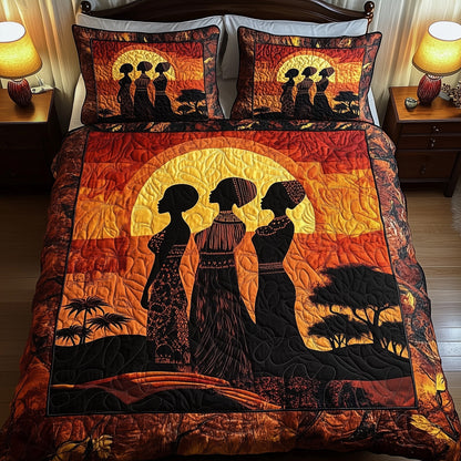 Queens of the Savanna 3-Piece Quilted Bedding Set GFTOHD7982