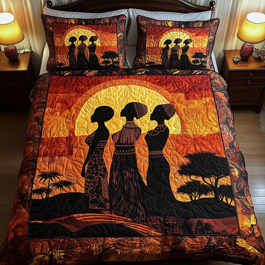 Queens of the Savanna 3-Piece Quilted Bedding Set GFTOHD7982