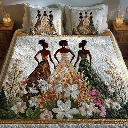 Golden Queens 3-Piece Quilted Bedding Set GFTOHD8689