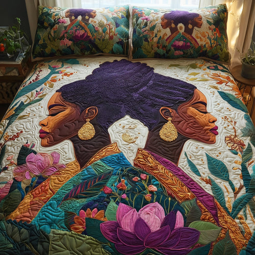 Golden Queens 3-Piece Quilted Bedding Set GFTOHD8692