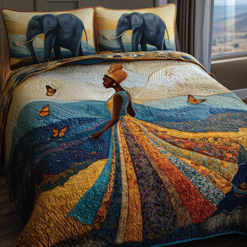 Golden Queens 3-Piece Quilted Bedding Set GFTOHD8694
