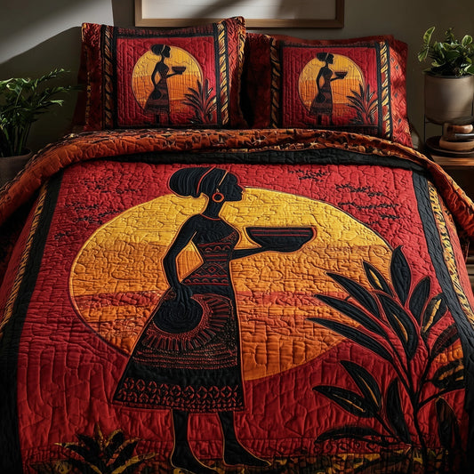 Golden Queens 3-Piece Quilted Bedding Set GFTOHD8696
