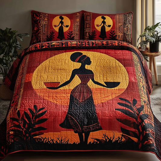 Golden Queens 3-Piece Quilted Bedding Set GFTOHD8697