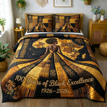 Majestic Melanin 3-Piece Quilted Bedding Set GFTOMA10425