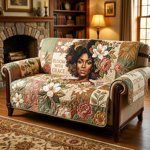 Majestic Melanin Quilted Sofa Cover GFTOMA10513