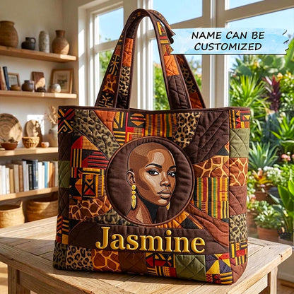 Majestic Melanin Quilted Tote Bag QTCUZ GFTOMA10586