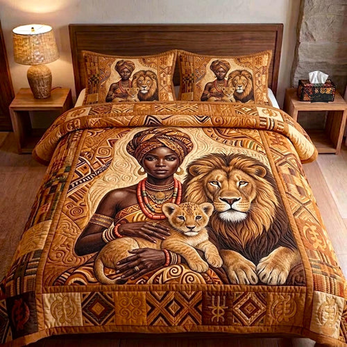 African Heritage 3-Piece Quilted Bedding Set GFTOMA10770