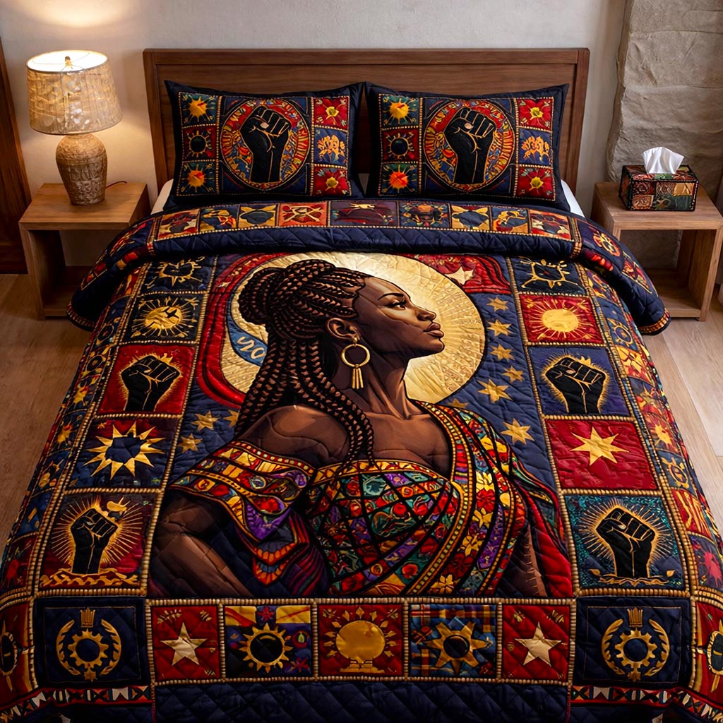 Soul of Freedom 3-Piece Quilted Bedding Set GFTOMA10781