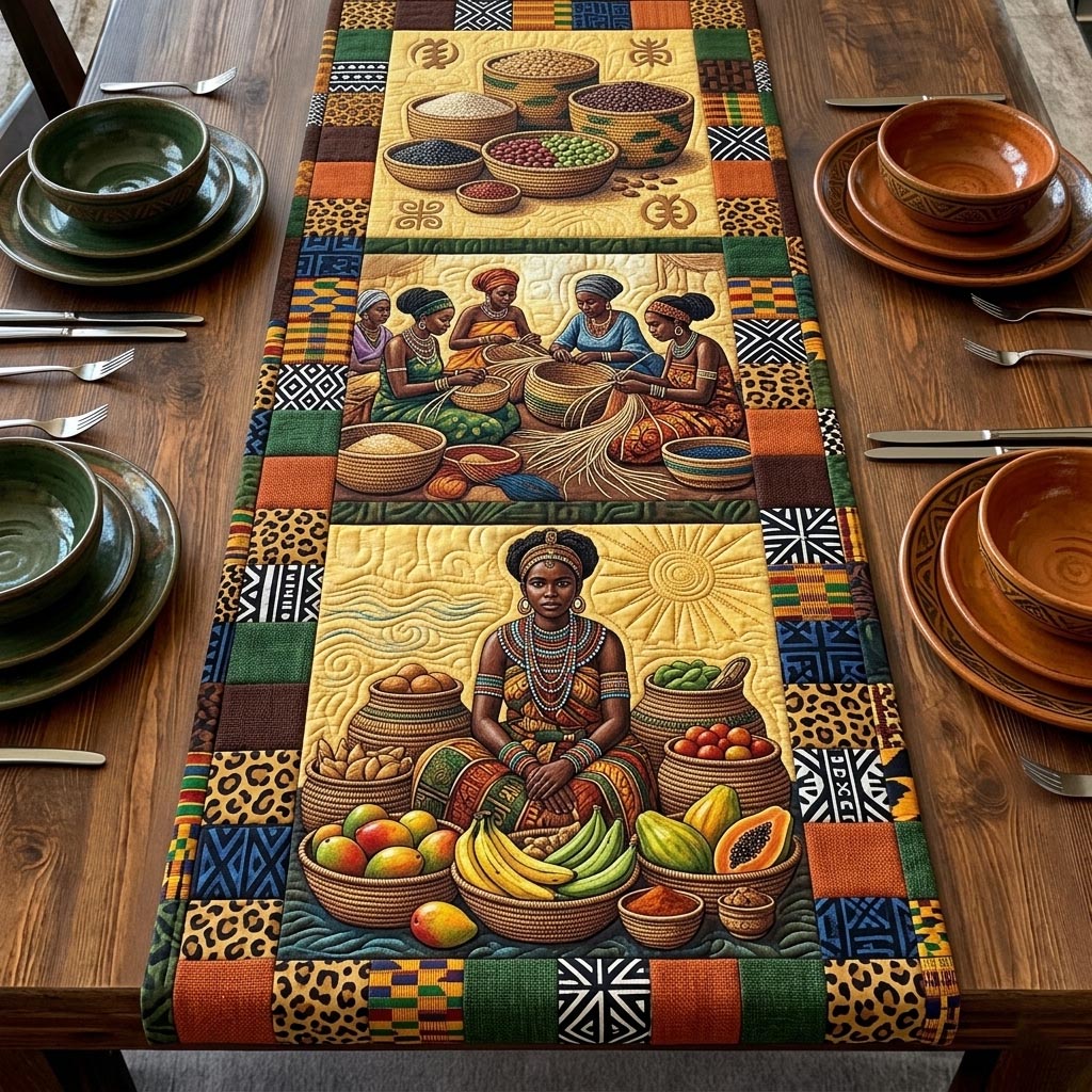 Cultural Rhythm Quilted Table Runner GFTOMA10819