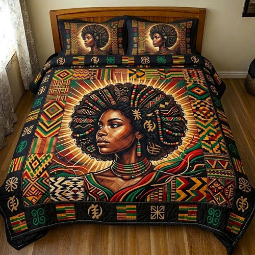 Juneteenth Patchwork 3-Piece Quilted Bedding Set GFTOMA10876