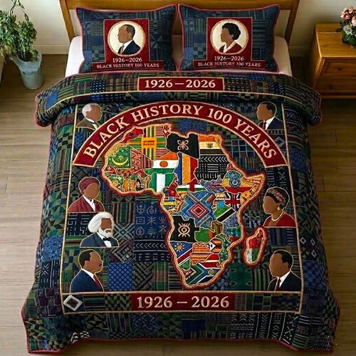 Black History 3-Piece Quilted Bedding Set GFTOMA10877