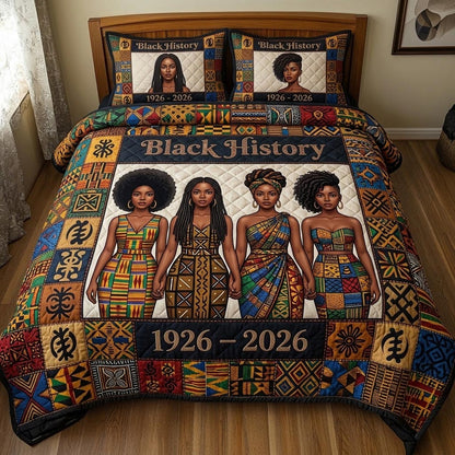 Black Legacy 3-Piece Quilted Bedding Set GFTOMA10879
