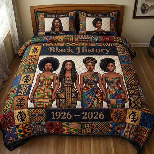 Black Legacy 3-Piece Quilted Bedding Set GFTOMA10879