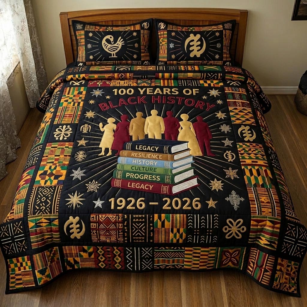 100 Years of Excellence 3-Piece Quilted Bedding Set GFTOMA10880