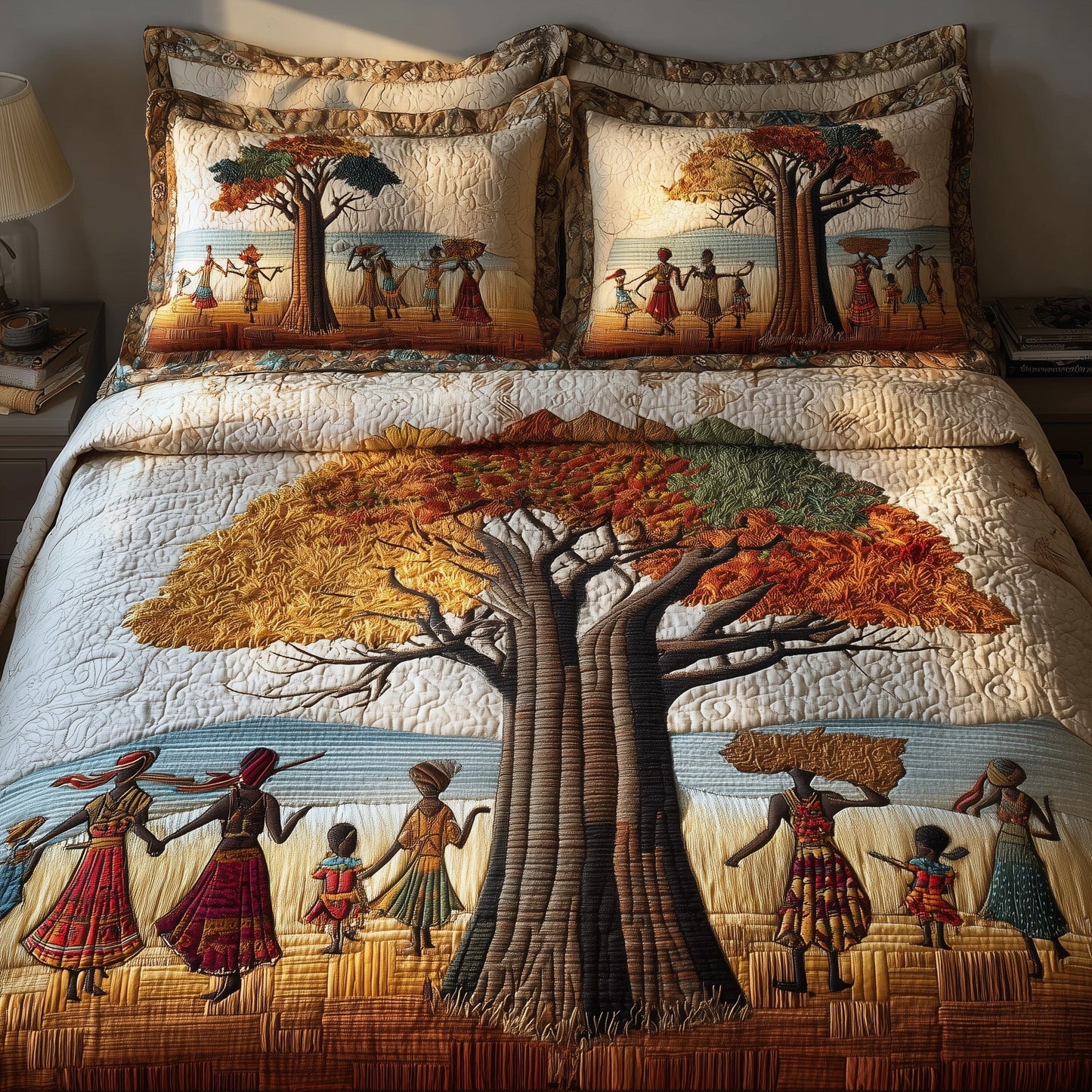 African Dream 3-Piece Quilted Bedding Set GFTOMA1626