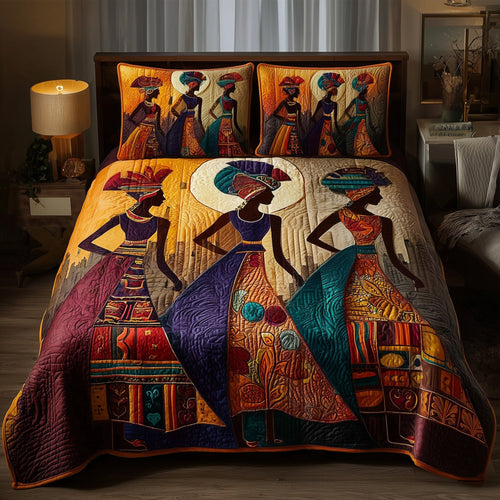 Golden Queens 3-Piece Quilted Bedding Set GFTOMA1763