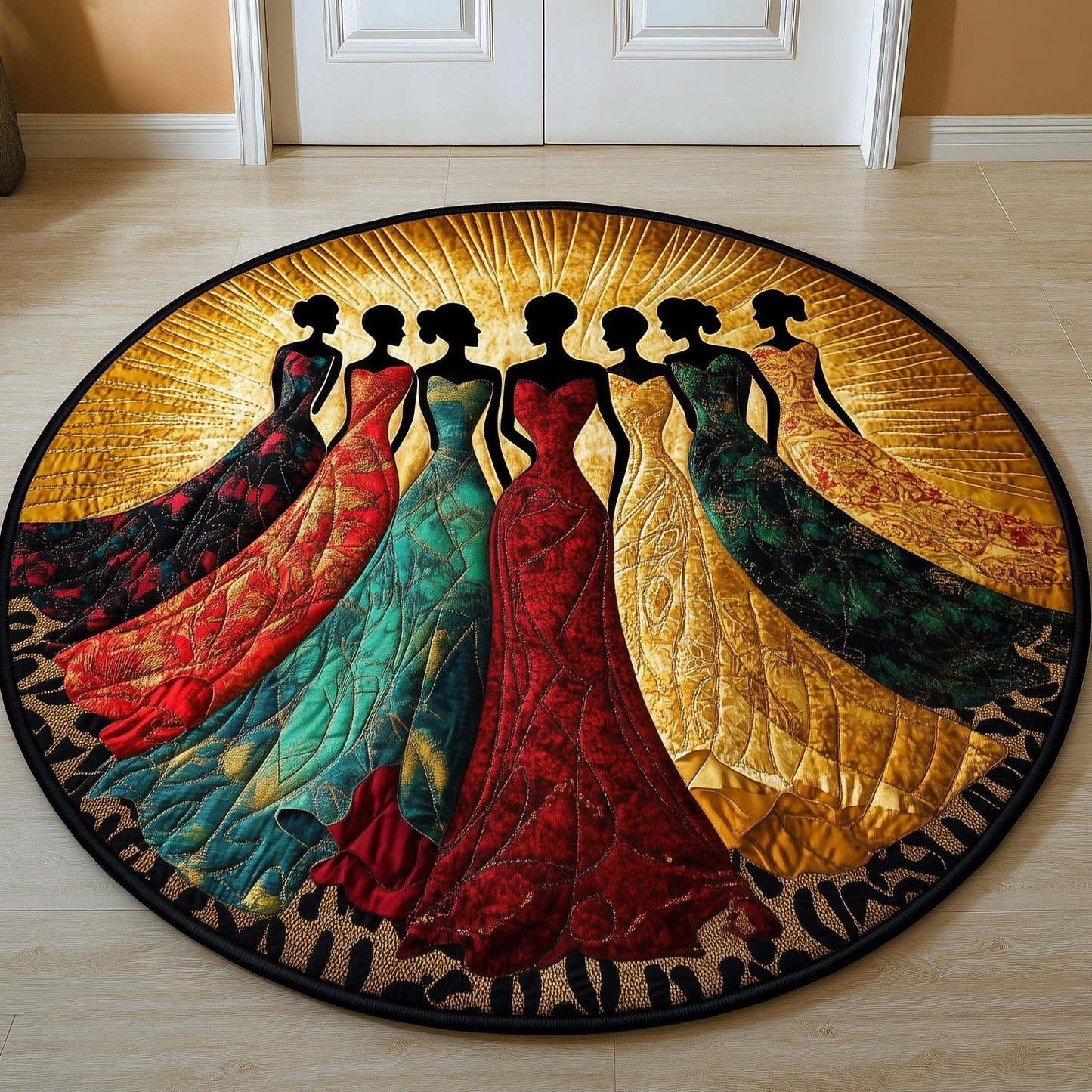 Golden Queens Quilted Round Mat GFTOMA5935