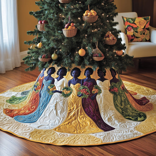Golden Queens Quilted Tree Skirt GFTOMA6012