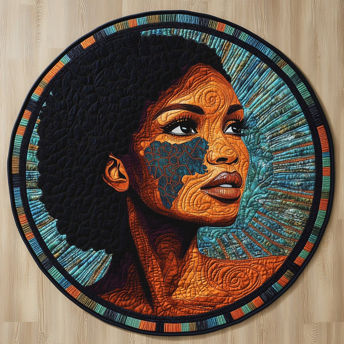 Golden Queens Quilted Round Mat GFTOMA6106