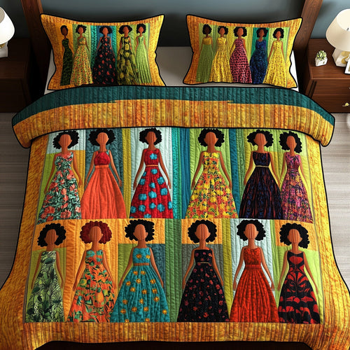 Juneteenth 3-Piece Quilted Bedding Set GFTOMA843