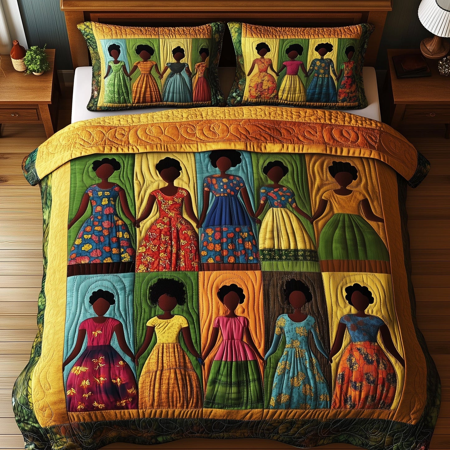 Juneteenth 3-Piece Quilted Bedding Set GFTOMA844
