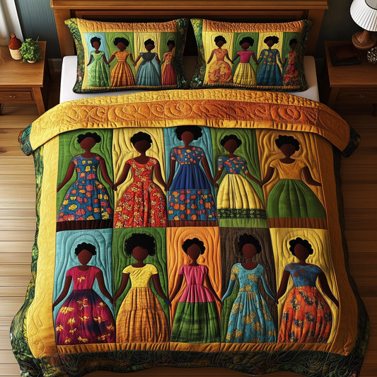 Juneteenth 3-Piece Quilted Bedding Set GFTOMA844
