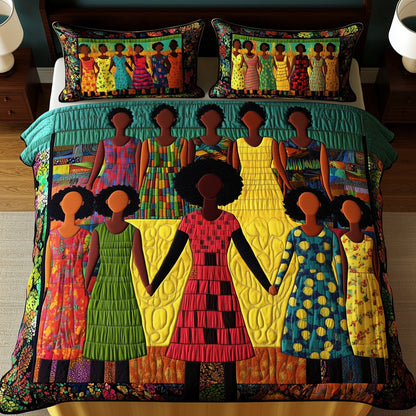 Juneteenth 3-Piece Quilted Bedding Set GFTOMA845