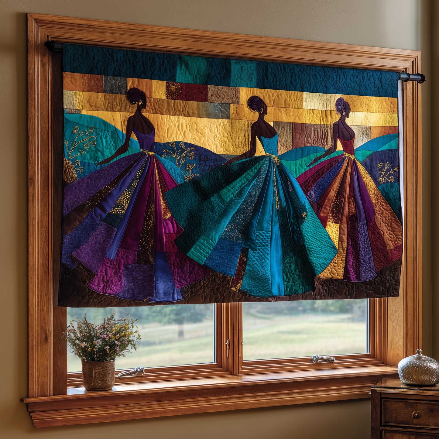 African Sunlight Quilted Valance GFTOMA8777