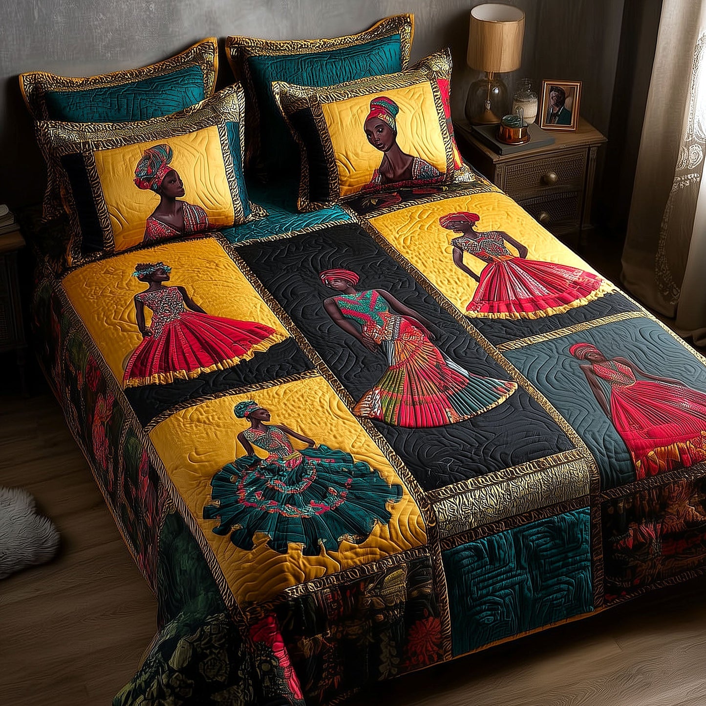 Heritage Soul 3-Piece Quilted Bedding Set GFTOMA9486