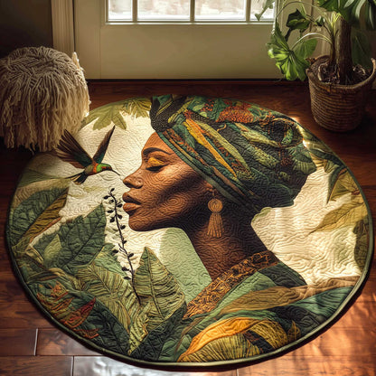 Royal Melanin Quilted Round Mat GFTOMA9593