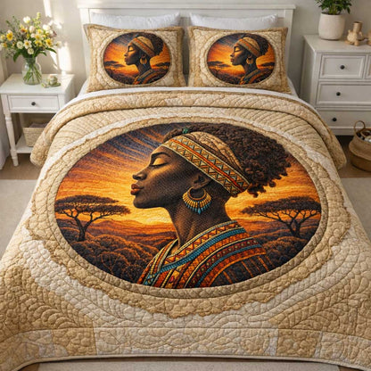 Golden Queen 3-Piece Quilted Bedding Set GFTOMA9726
