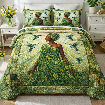 Majestic Melanin 3-Piece Quilted Bedding Set GFTOMA9728